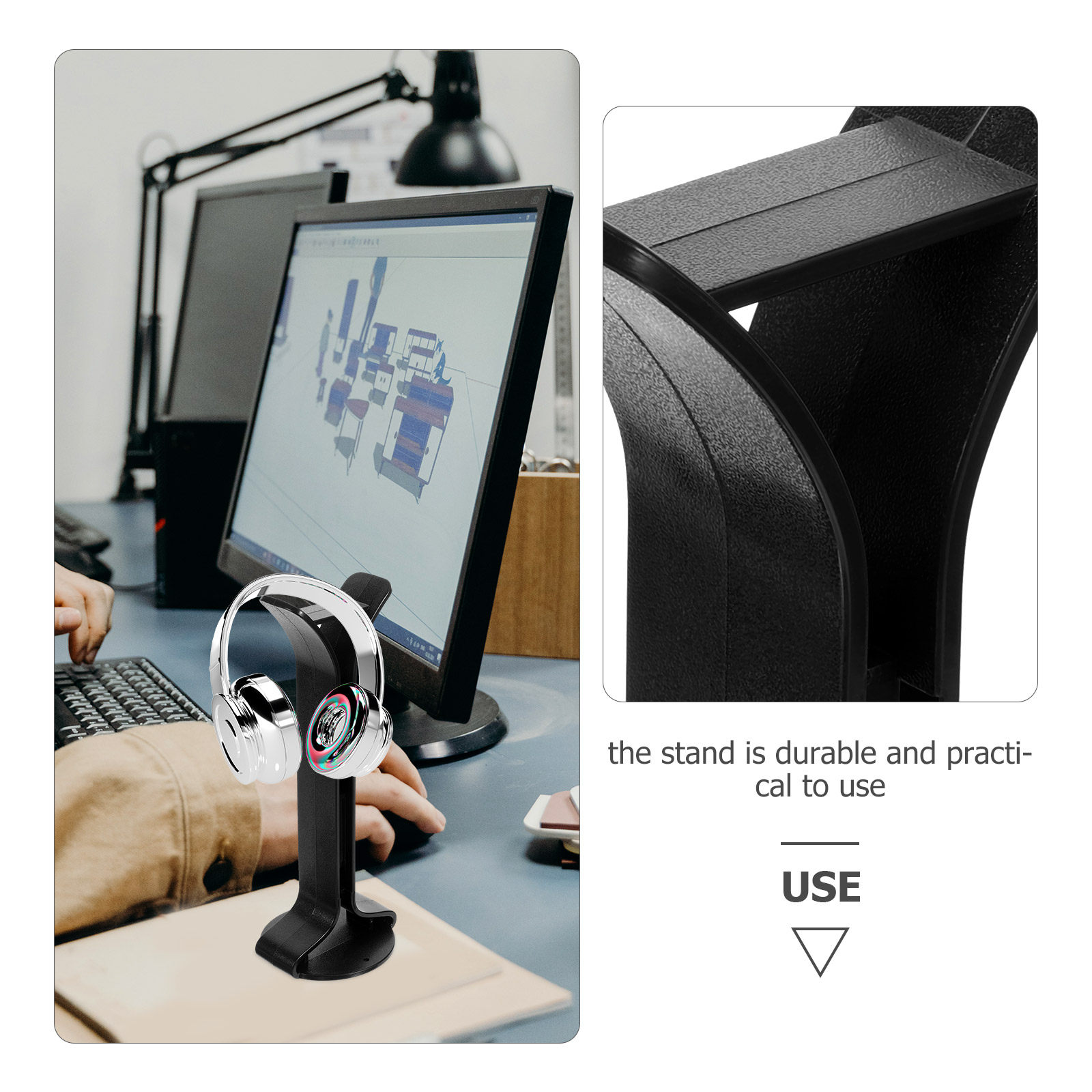 Sturdy Headphone Stand Headset - Headphone Stand Desk avaliação e preço