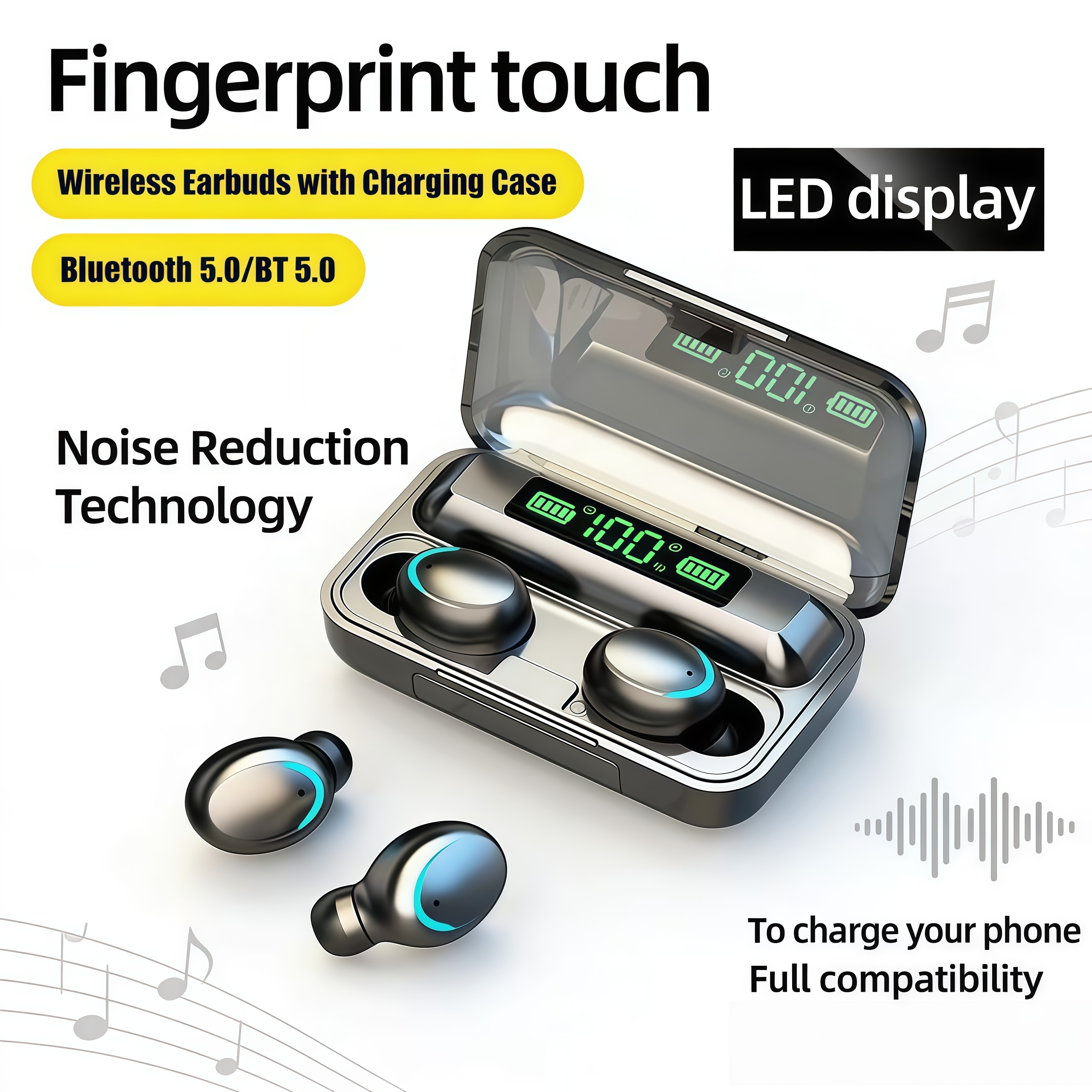 2026 F9 Wireless Earphones LED - Wireless Earbuds Tws avaliação e preço