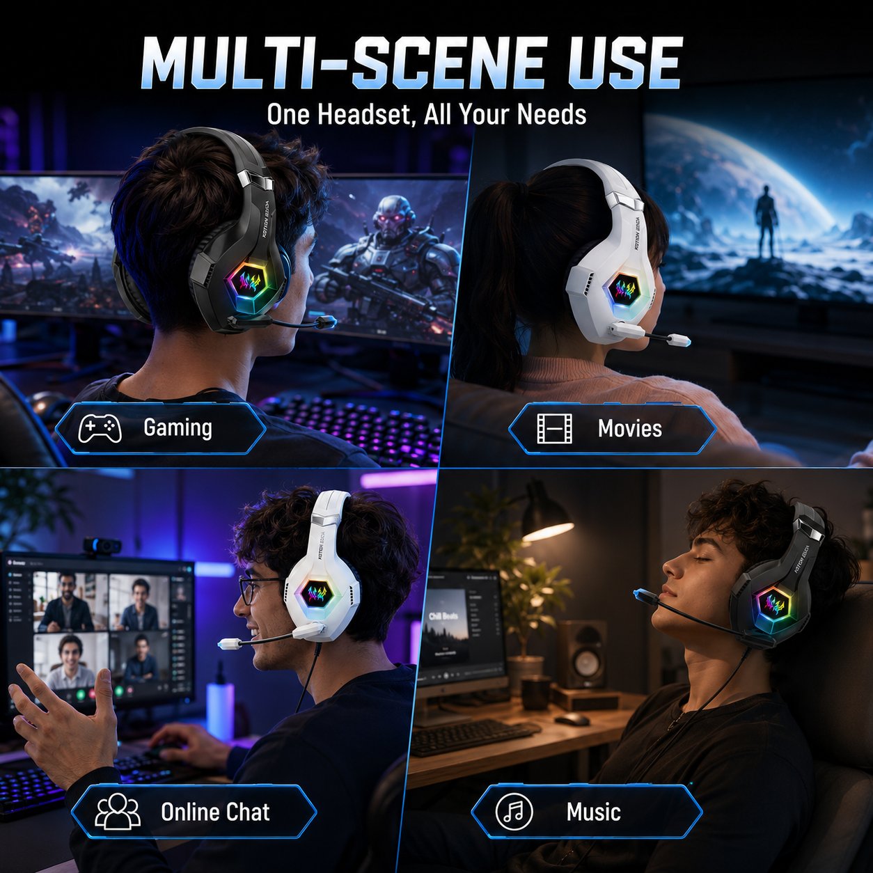 GS450 Wired Gaming Headset RGB - Gaming Headset Rgb avaliação e preço