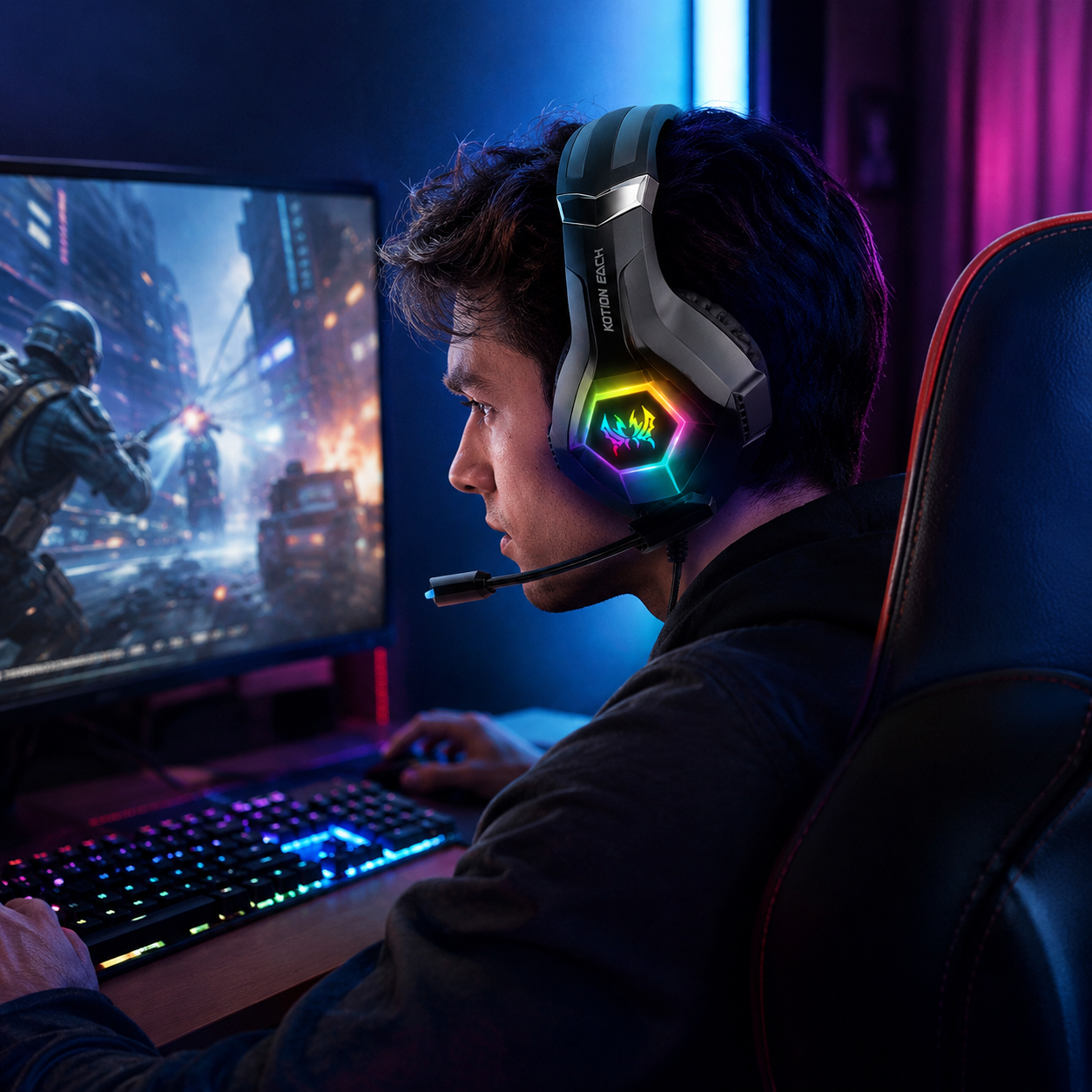 GS450 Wired Gaming Headset RGB - Gaming Headset Rgb avaliação e preço