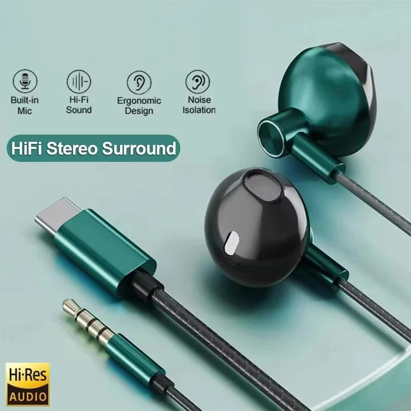 Type C 3.5mm HIFI Stereo Wired - Audiophile Headphone Wired avaliação e preço