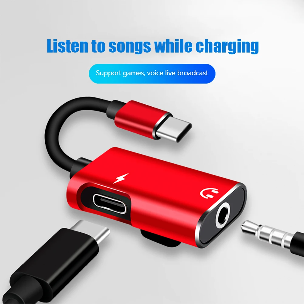 2-in-1 USB-C to 3.5mm Jack Ada - Earphone Splitter Jack avaliação e preço