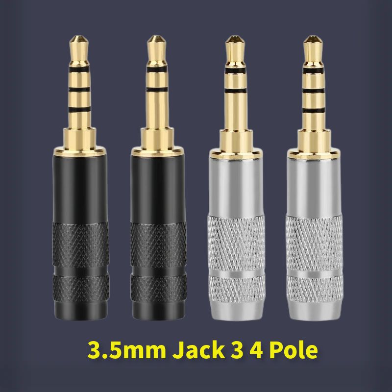 DIY 3.5mm Jacks Audio Plug 3 4 - Cable Extension 3.5 avaliação e preço