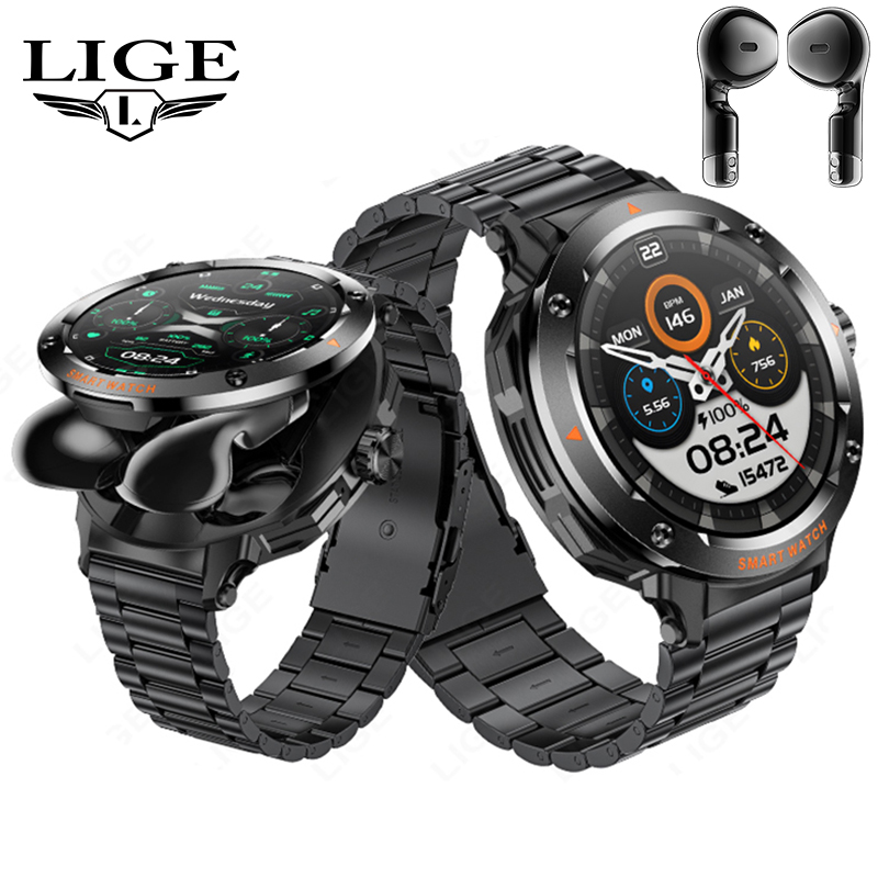 New Men's 2 In 1 Headset Smart - Earbuds Charging Case avaliação e preço