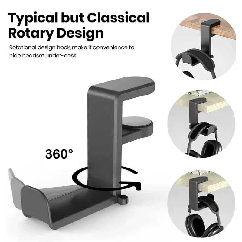 Universal Desktop 360° Rotatin - Headphone Stand Desk avaliação e preço