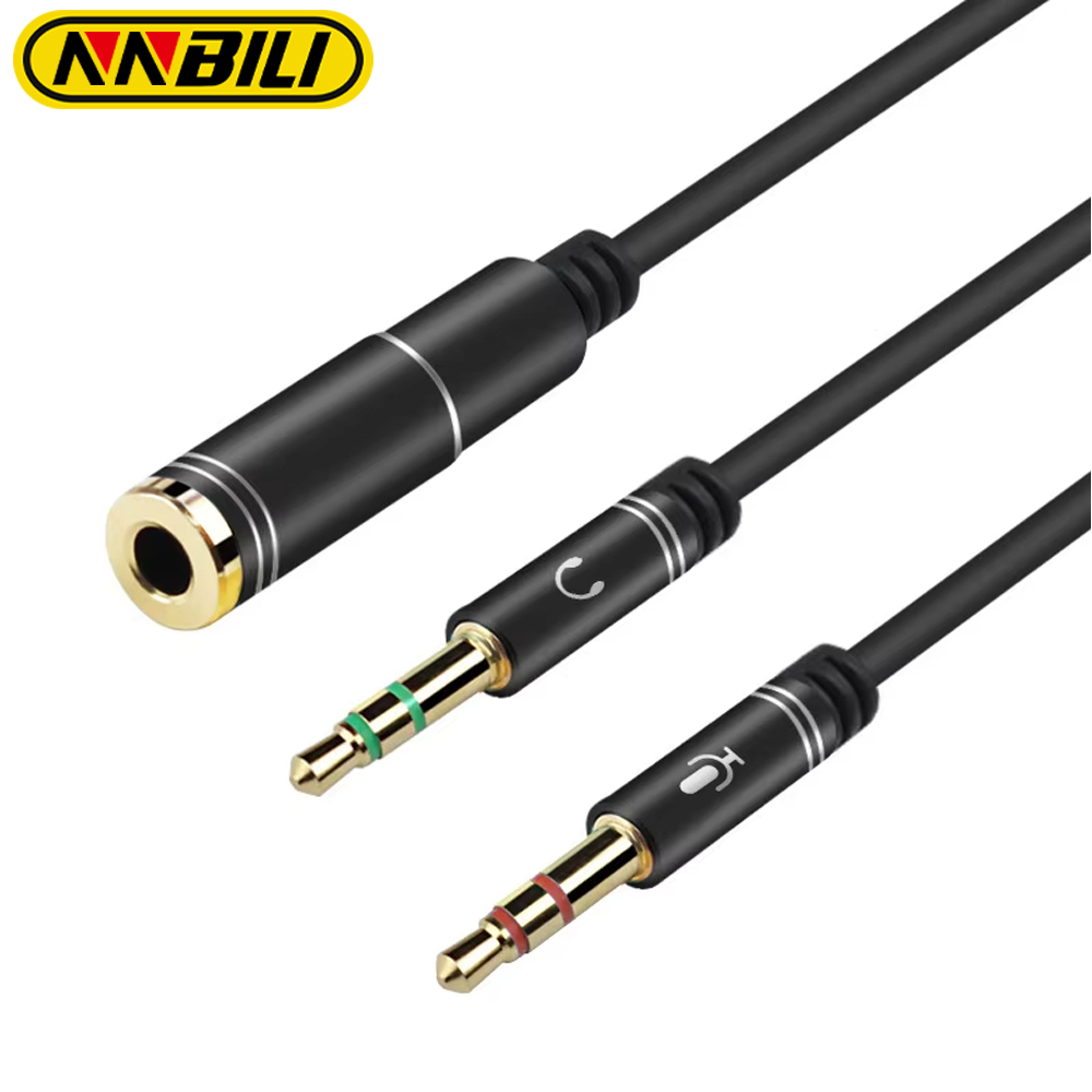 NNBILI Mini Jack 3.5 Microphon - Earphone Splitter Jack avaliação e preço