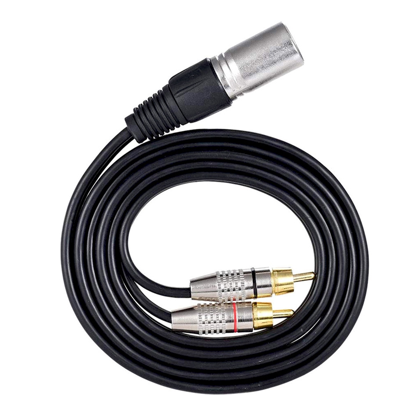 1 XLR Male to 2 RCA Male Plug  - Audio Splitter Y avaliação e preço