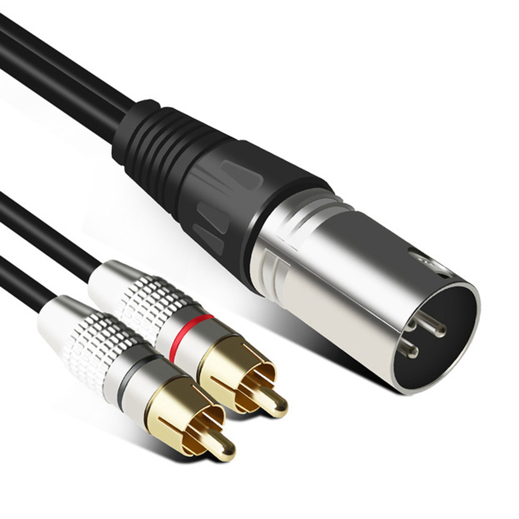1 XLR Male to 2 RCA Male Plug  - Audio Splitter Y avaliação e preço