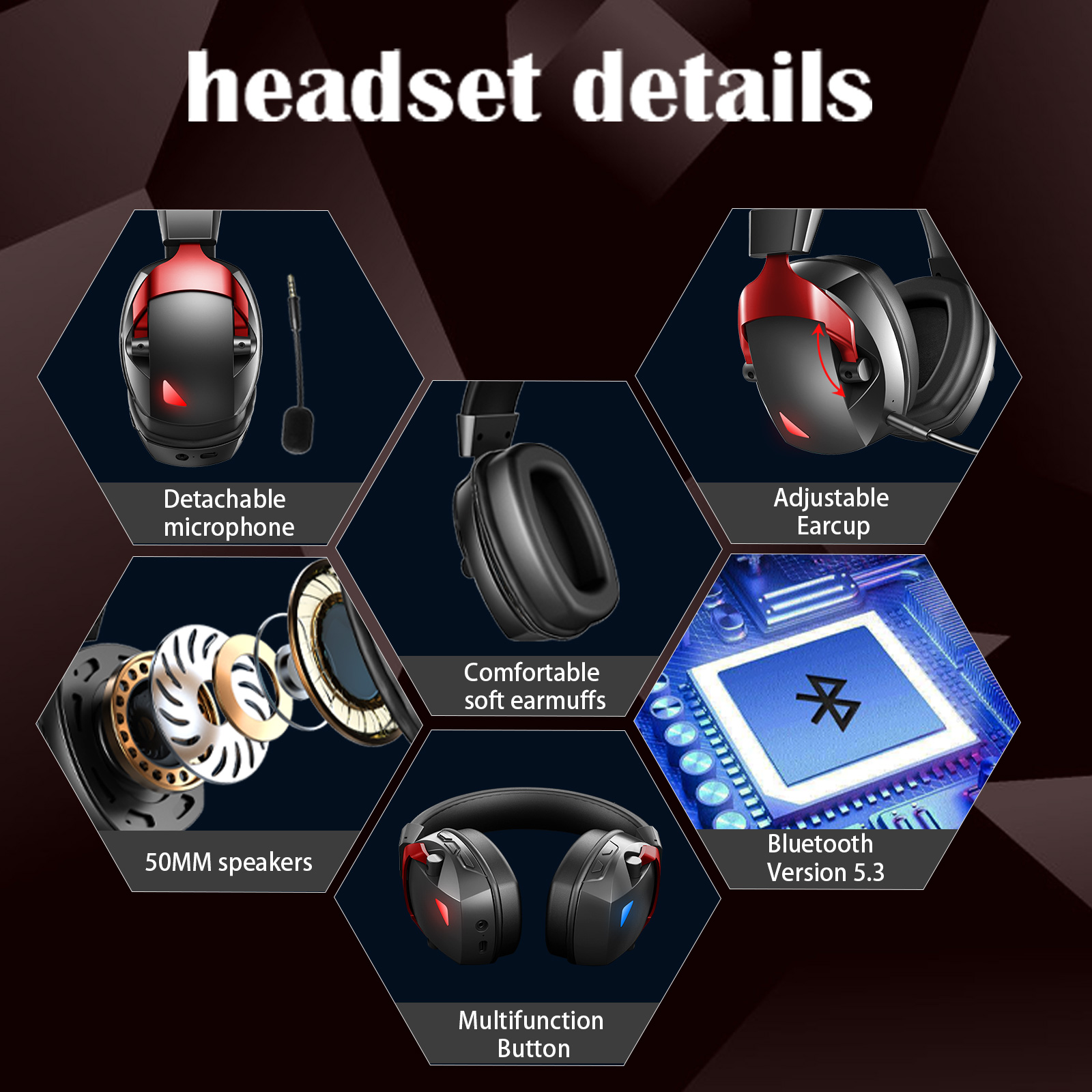 Wireless Gaming Headset with D - Gaming Headset Rgb avaliação e preço