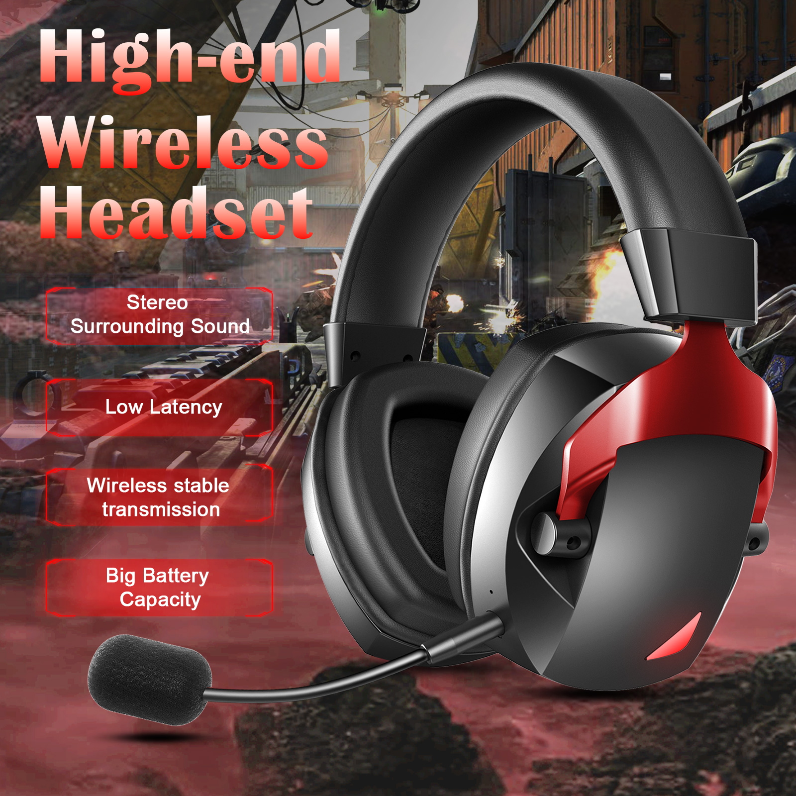 Wireless Gaming Headset with D - Gaming Headset Rgb avaliação e preço