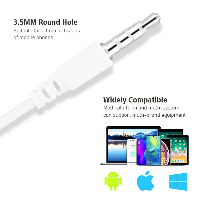 1/2/3/4Pcs Universal 3.5mm Ste - Wired Earphone Mic avaliação e preço