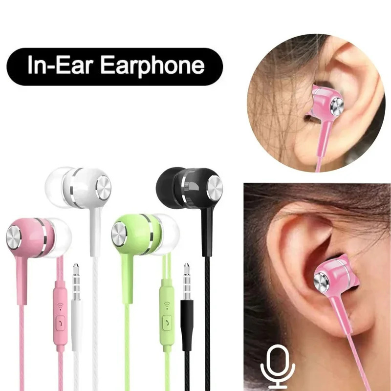 1/2/3/4Pcs 3.5mm Wired Earphon - Wired Earphone Mic avaliação e preço
