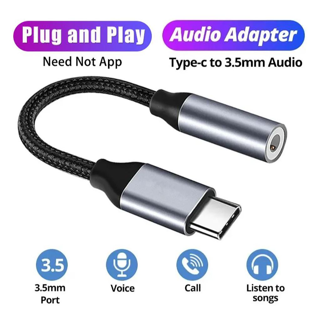 USB Type C To 3.5mm Audio Adap - Audiophile Headphone Wired avaliação e preço