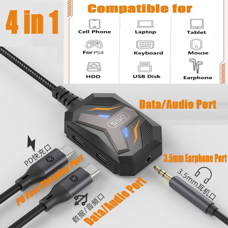 Type C Splitter USB C to 3.5mm - Earphone Splitter Jack avaliação e preço