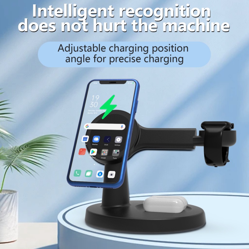 New 3-in-1 magnetic wireless c - Headphone Stand Desk avaliação e preço