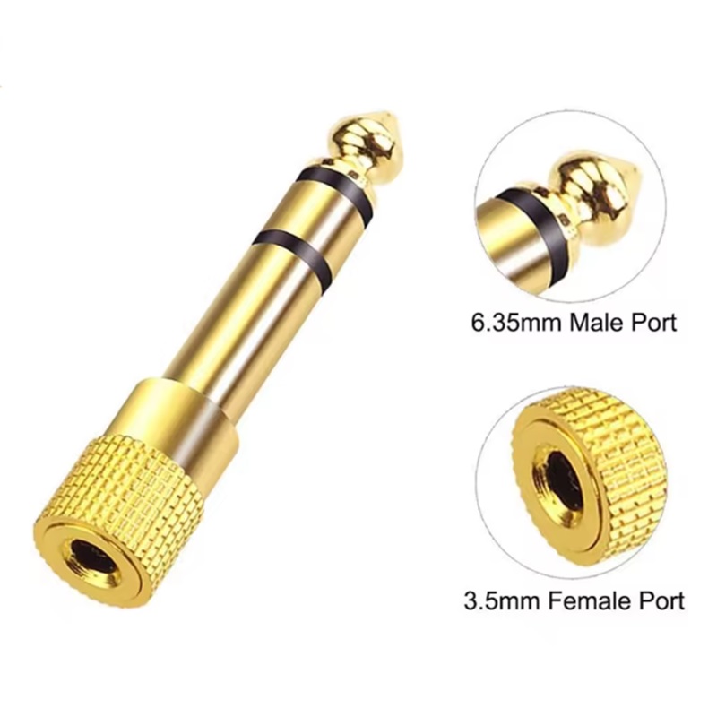 Audio 6.35mm male to 3.5 femal - Cable Extension 3.5 avaliação e preço