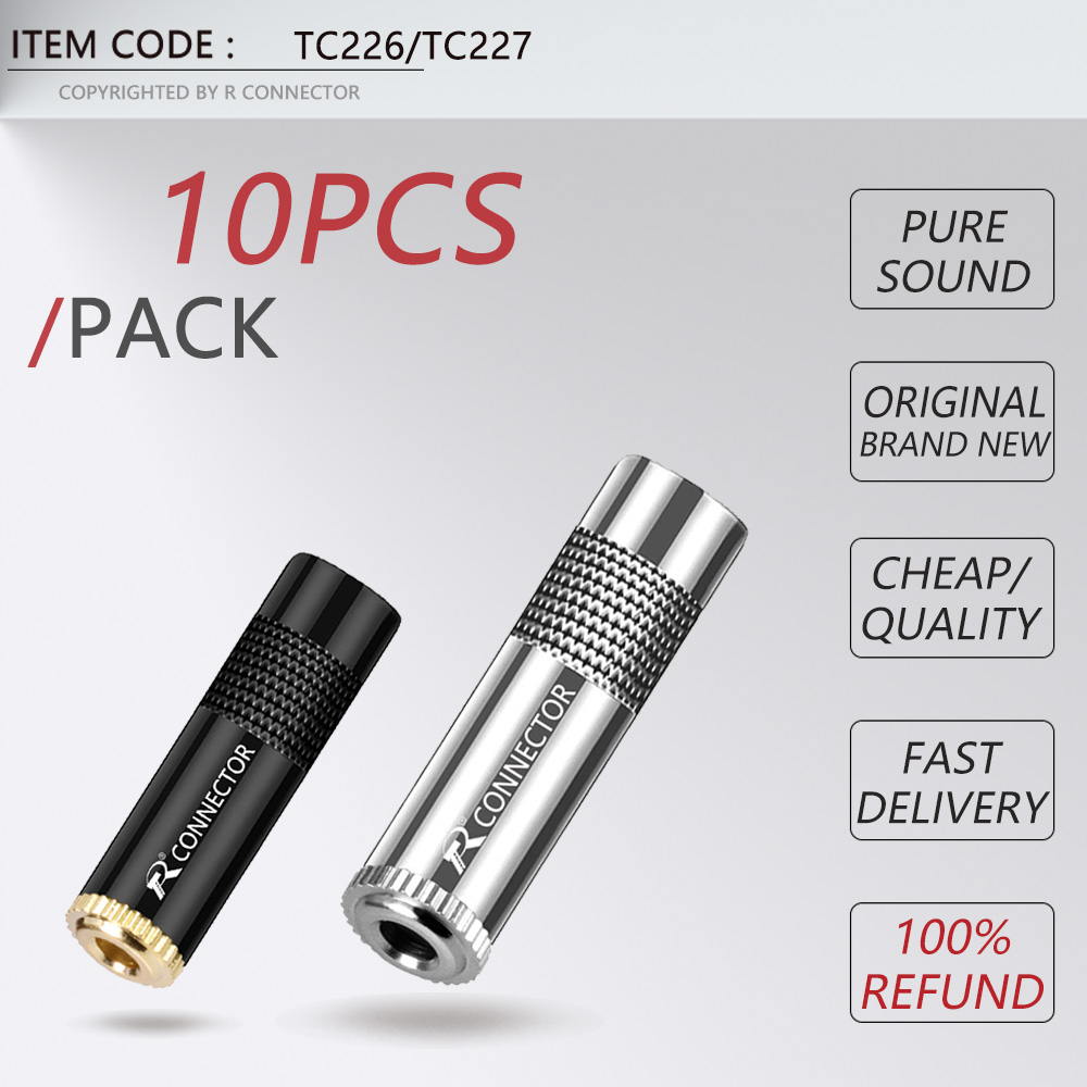 10pcs Audio 3.5mm/6.35mm Jack  - Audiophile Headphone Wired avaliação e preço