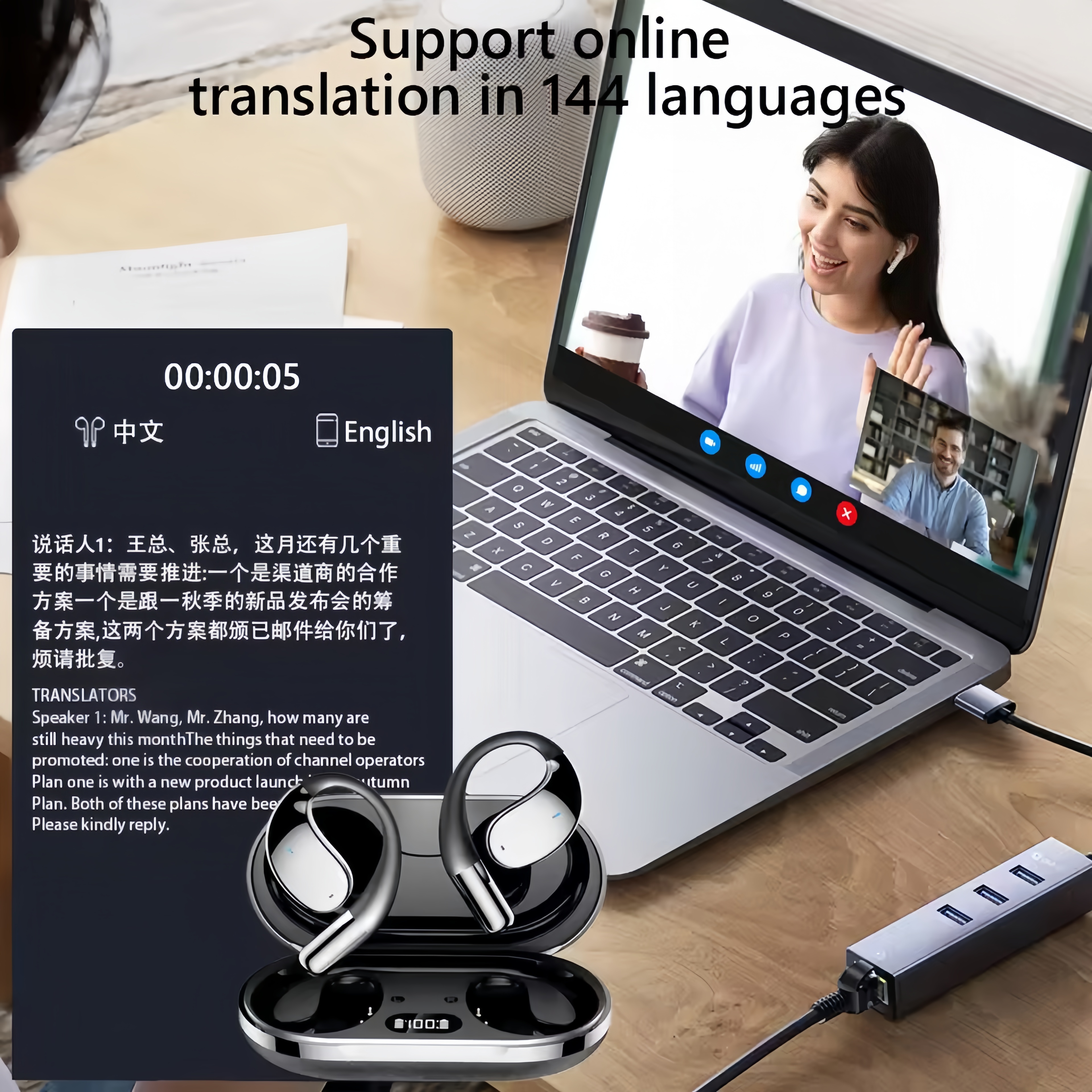 2026 New AI Translation Earbud - Earbuds Charging Case avaliação e preço