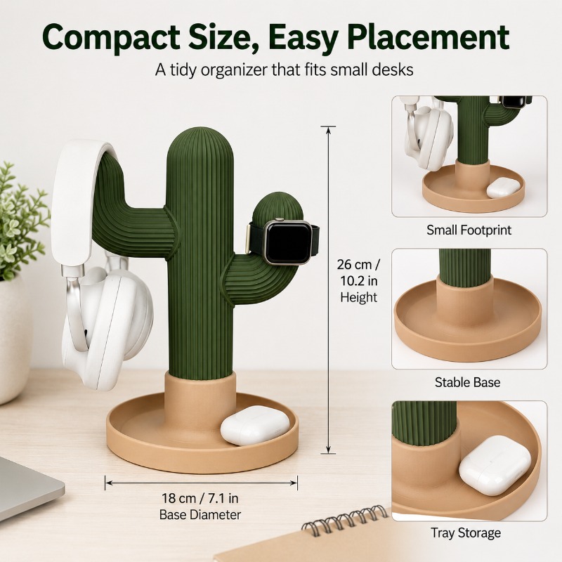 Minimalist Cactus Headset Stan - Headphone Stand Desk avaliação e preço